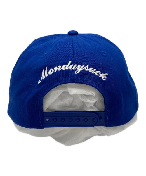 MONDAYSUCK（マンデーサック）mondaysuck (マンデーサック) キャップ ブルーの古着・服飾アイテム