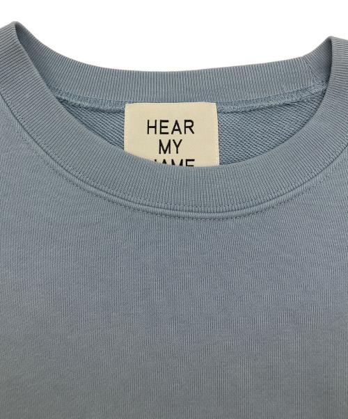 HEAR MY NAME（ヒアマイネーム）HEAR MY NAME (ヒアマイネーム) ロゴスウェットプルオーバー ブルー サイズ:FREEの古着・服飾アイテム