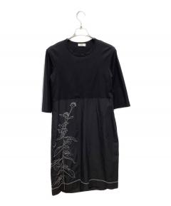 中古・古着通販】JIL SANDER (ジルサンダー) 長袖ワンピース ネイビー