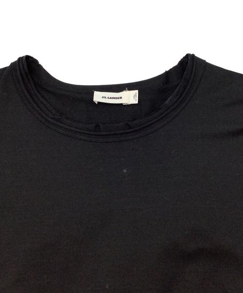 JIL SANDER（ジルサンダー）JIL SANDER (ジルサンダー) 花刺繍カットソーワンピース ブラック サイズ:Sの古着・服飾アイテム