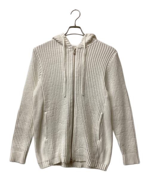 Seagreen（シーグリーン）Seagreen (シーグリーン) ワッフルジップパーカー ホワイト サイズ:4の古着・服飾アイテム