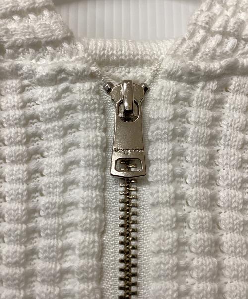 Seagreen（シーグリーン）Seagreen (シーグリーン) ワッフルジップパーカー ホワイト サイズ:4の古着・服飾アイテム