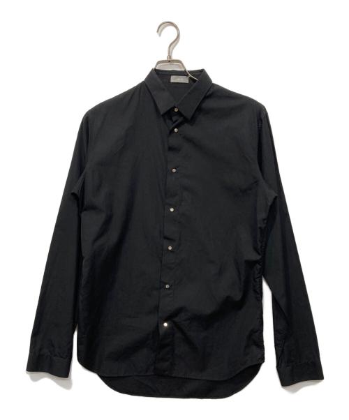 DIOR HOMME（ディオール オム）Dior Homme (ディオール オム) CDロゴメタルスナップボタンシャツ ブラック サイズ:39の古着・服飾アイテム