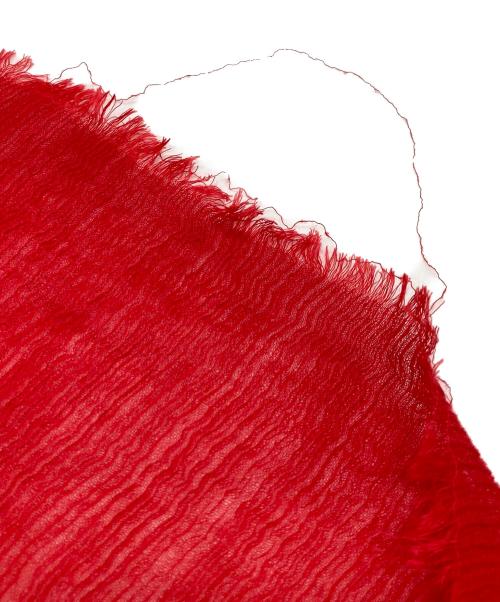 FALIERO SARTI（ファリエロサルティ）FALIERO SARTI (ファリエロサルティ) レーヨンシルクストール レッドの古着・服飾アイテム