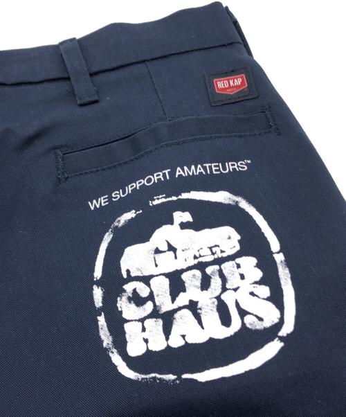 clubhaus（クラブハウス）CLUBHAUS (クラブハウス) RED KAP (レッド キャップ) ロゴプリント ワークパンツ ネイビー サイズ:34の古着・服飾アイテム