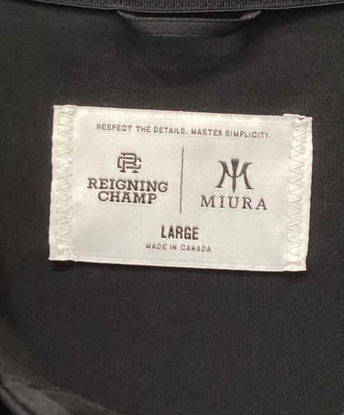 REIGNING CHAMP（レイニングチャンプ）REIGNING CHAMP (レイニングチャンプ) Miura Scratch Polo ブラック サイズ:LARGEの古着・服飾アイテム
