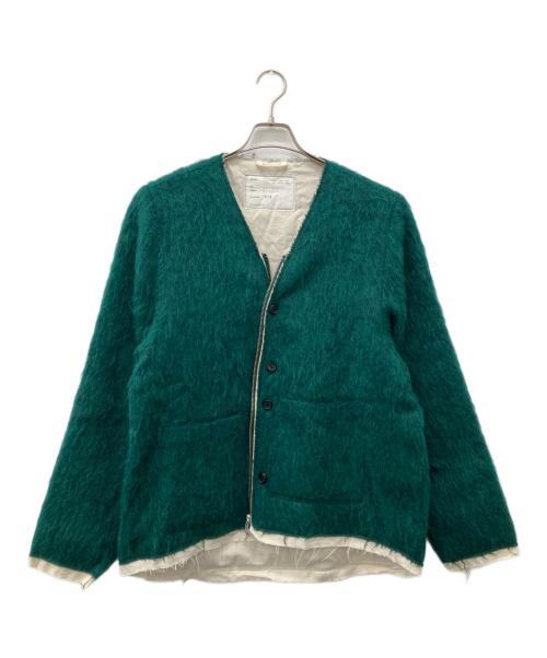 CAMIEL FORTGENS（カミエルフォートヘンス）CAMIEL FORTGENS (カミエルフォートヘンス) CARDI-V アルパカモヘアミックスカーディガン グリーン サイズ:下記参照の古着・服飾アイテム