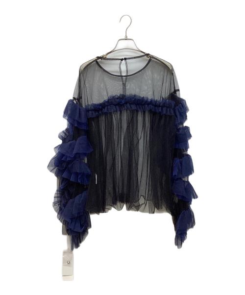 ANDRESD（アンドレスド）ANDRESD (アンドレスド) decorative tulle topsギャザーチュールトップス ブラック サイズ:Fの古着・服飾アイテム