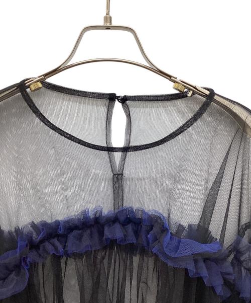 ANDRESD（アンドレスド）ANDRESD (アンドレスド) decorative tulle topsギャザーチュールトップス ブラック サイズ:Fの古着・服飾アイテム