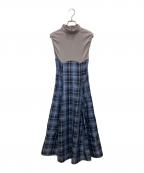 DazzliNダズリン）の古着「切替ワンピース」｜ブルー