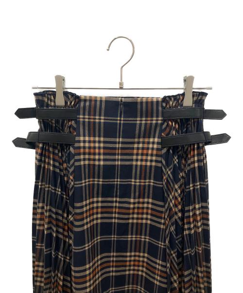 FOXEY NEWYORK（フォクシーニューヨーク）FOXEY NEWYORK (フォクシーニューヨーク) ラファイエットスカート ネイビー×ベージュ サイズ:38の古着・服飾アイテム