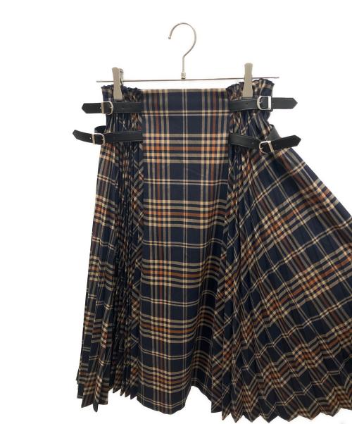 FOXEY NEWYORK（フォクシーニューヨーク）FOXEY NEWYORK (フォクシーニューヨーク) ラファイエットスカート ネイビー×ベージュ サイズ:38の古着・服飾アイテム