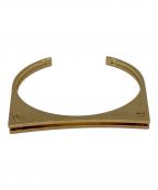 Saint Laurent Parisサンローランパリ）の古着「Geometric Gold-Tone Cuff」｜ゴールド