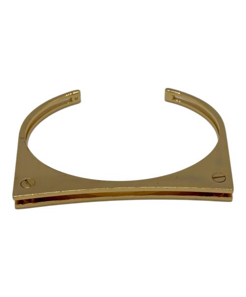 Saint Laurent Paris（サンローランパリ）Saint Laurent Paris (サンローランパリ) Geometric Gold-Tone Cuff ゴールド サイズ:Mの古着・服飾アイテム