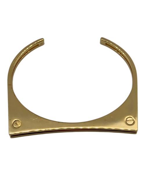 Saint Laurent Paris（サンローランパリ）Saint Laurent Paris (サンローランパリ) Geometric Gold-Tone Cuff ゴールド サイズ:Mの古着・服飾アイテム