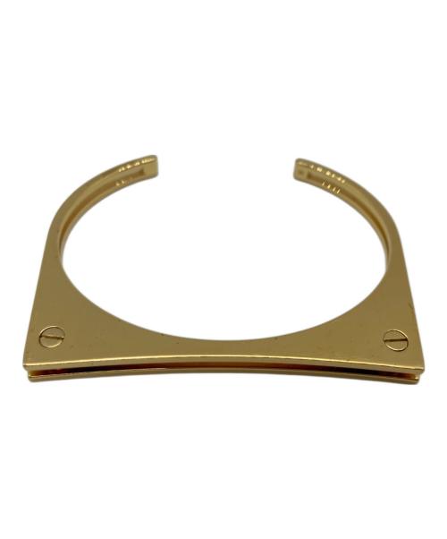 Saint Laurent Paris（サンローランパリ）Saint Laurent Paris (サンローランパリ) Geometric Gold-Tone Cuff ゴールド サイズ:Mの古着・服飾アイテム