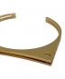 中古・古着 Saint Laurent Paris (サンローランパリ) Geometric Gold-Tone Cuff ゴールド サイズ:M：12000円