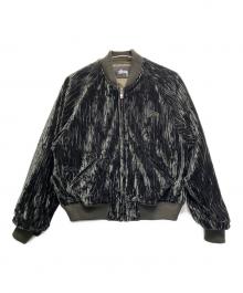 stussy（ステューシー）の古着「ベロアブルゾン」｜グリーン