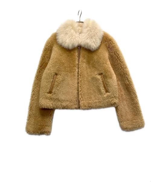 COACH（コーチ）COACH (コーチ) シアリング ブルゾン ブラウン サイズ:Mの古着・服飾アイテム