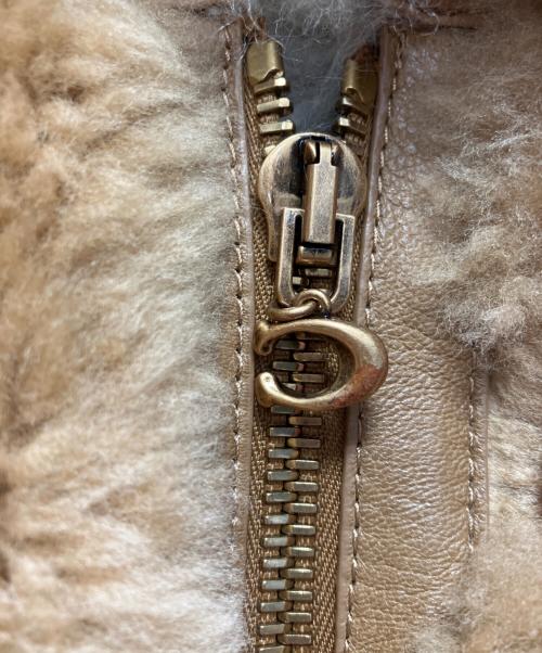 COACH（コーチ）COACH (コーチ) シアリング ブルゾン ブラウン サイズ:Mの古着・服飾アイテム