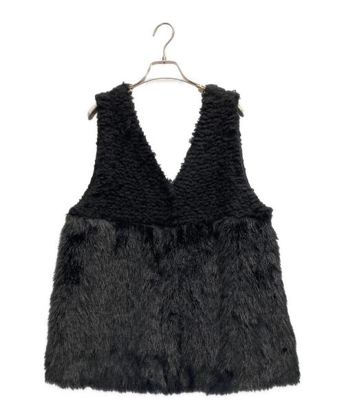 ritto（リット）ritto (リット) ROOP FUR VEST ブラック サイズ:FREEの古着・服飾アイテム