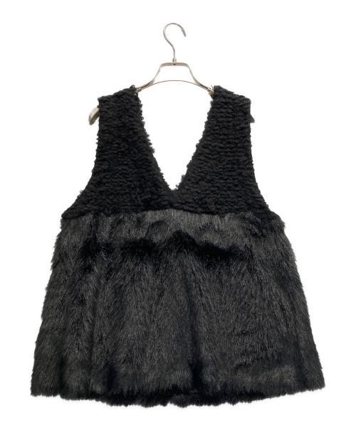 ritto（リット）ritto (リット) ROOP FUR VEST ブラック サイズ:FREEの古着・服飾アイテム
