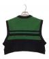 中古・古着 UN3D. (アンスリード) 2トーンボーダーニットベストセットシャツ グリーン×ブラック サイズ:36：12000円
