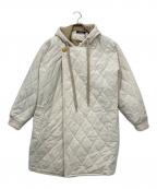 JUDDYCORNジュディーコーン）の古着「キルティングロングコート」｜アイボリー