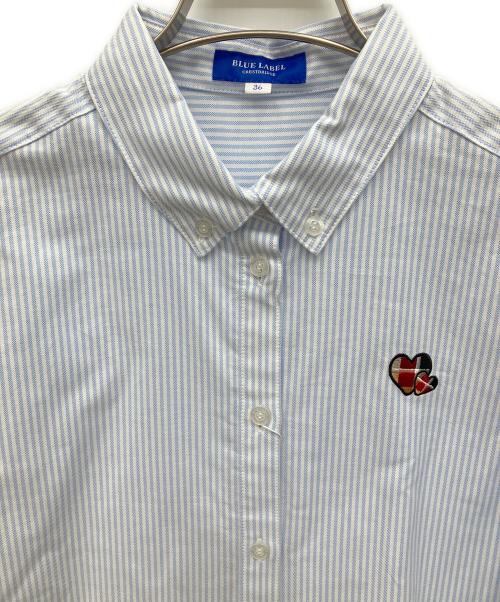 BLUE LABEL CRESTBRIDGE（ブルーレーベルクレストブリッジ）BLUE LABEL CRESTBRIDGE (ブルーレーベルクレストブリッジ) プレミアムオックスシャツ ブルー サイズ:36 未使用品の古着・服飾アイテム