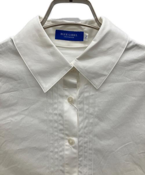 BLUE LABEL CRESTBRIDGE（ブルーレーベルクレストブリッジ）BLUE LABEL CRESTBRIDGE (ブルーレーベルクレストブリッジ) ロゴ刺繍長袖シャツ ホワイト サイズ:36 未使用品の古着・服飾アイテム