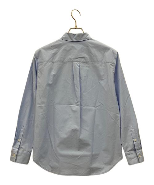 BLUE LABEL CRESTBRIDGE（ブルーレーベルクレストブリッジ）BLUE LABEL CRESTBRIDGE (ブルーレーベルクレストブリッジ) プレミアムブロードブラウス ブルー サイズ:36の古着・服飾アイテム