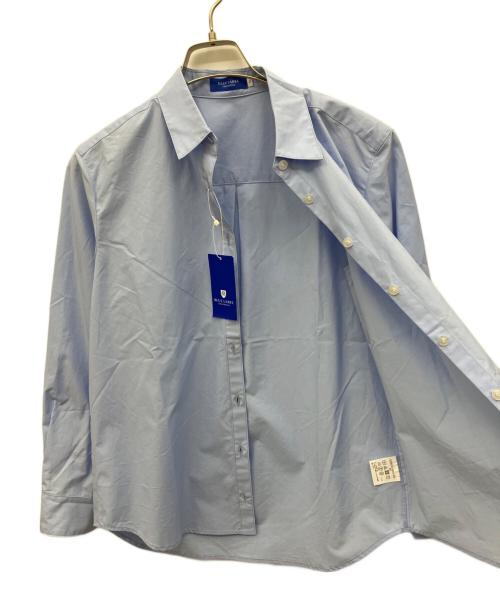 BLUE LABEL CRESTBRIDGE（ブルーレーベルクレストブリッジ）BLUE LABEL CRESTBRIDGE (ブルーレーベルクレストブリッジ) プレミアムブロードブラウス ブルー サイズ:36の古着・服飾アイテム