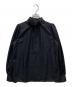 BLUE LABEL CRESTBRIDGE（ブルーレーベルクレストブリッジ）の古着「フリルネックボウタイブラウス」｜ブラック