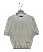 BLUE LABEL CRESTBRIDGEブルーレーベルクレストブリッジ）の古着「半袖ニット　半袖カットソー」｜ホワイト