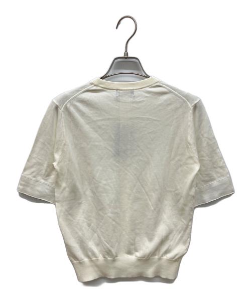 BLUE LABEL CRESTBRIDGE（ブルーレーベルクレストブリッジ）BLUE LABEL CRESTBRIDGE (ブルーレーベルクレストブリッジ) 半袖ニット　半袖カットソー ホワイト サイズ:38 未使用品の古着・服飾アイテム