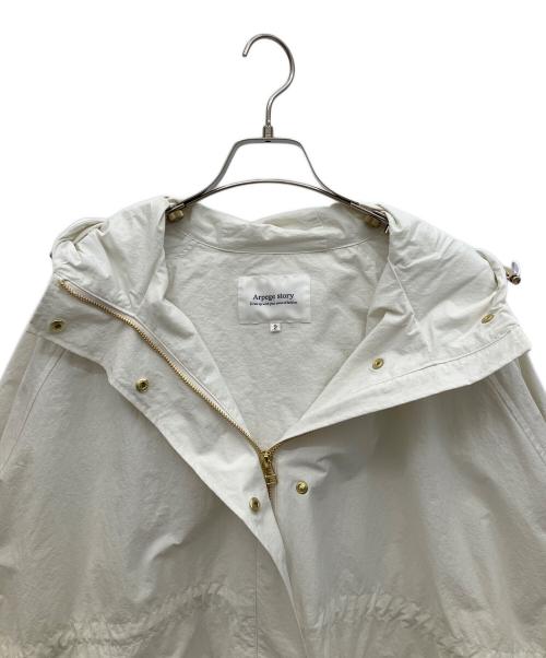 ARPEGE STORY（アルページュストーリー）ARPEGE STORY (アルページュストーリー) ミドル丈マウンテンパーカー ホワイト サイズ:2の古着・服飾アイテム