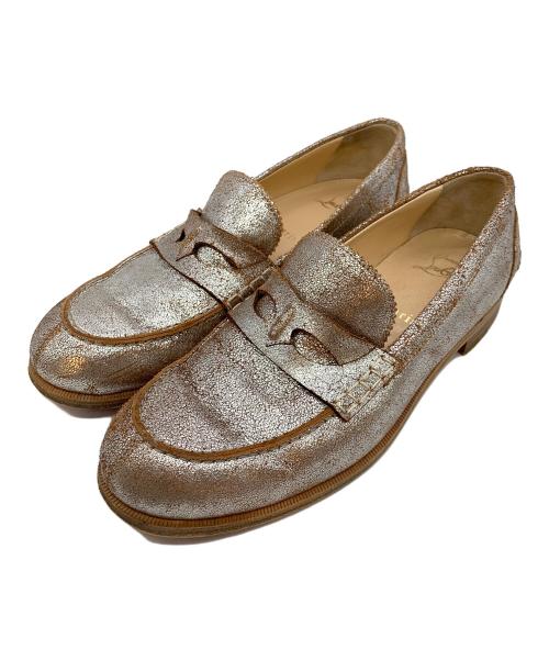 Christian Louboutin（クリスチャン・ルブタン）Christian Louboutin (クリスチャン・ルブタン) ローファー シルバー サイズ:38 1/2の古着・服飾アイテム