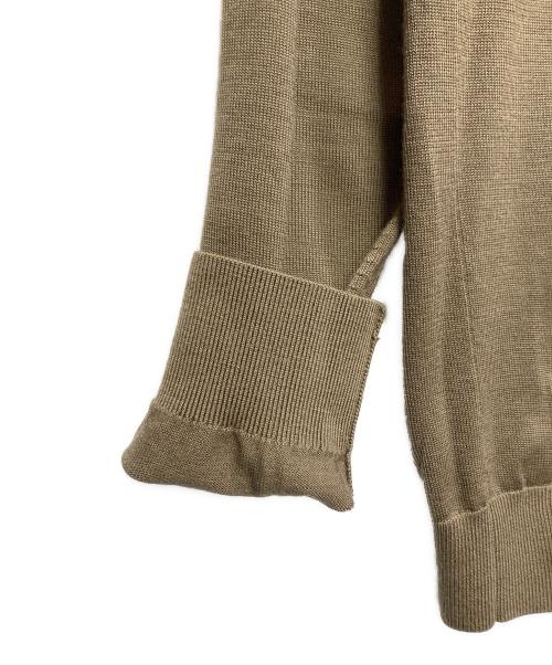 UNITED ARROWS（ユナイテッドアローズ）UNITED ARROWS (ユナイテッドアローズ) ウールニットポロシャツ ブラウン サイズ:Mの古着・服飾アイテム