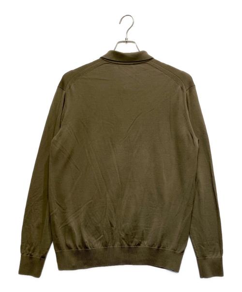 UNITED ARROWS（ユナイテッドアローズ）UNITED ARROWS (ユナイテッドアローズ) ウールニットポロシャツ ブラウン サイズ:Mの古着・服飾アイテム