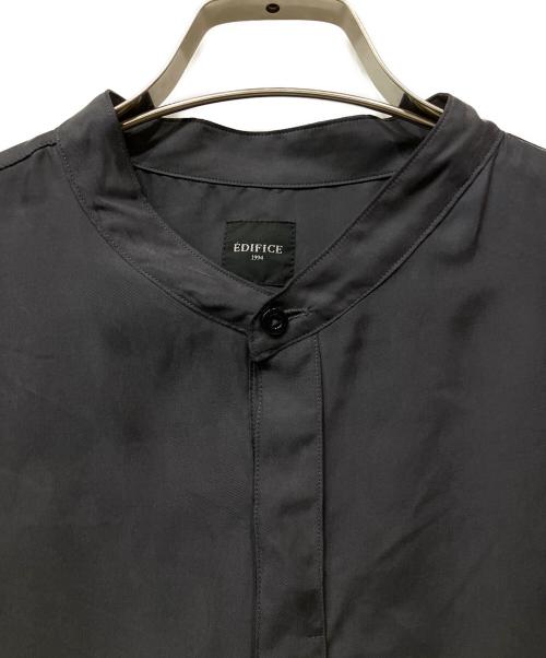 EDIFICE（エディフィス）EDIFICE (エディフィス) ツイル プルオーバーシャツ ブラック サイズ:Mの古着・服飾アイテム