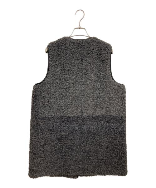 THREE DOTS（スリードッツ）THREE DOTS (スリードッツ) プードルボア ロングベスト ブラック サイズ:Sの古着・服飾アイテム