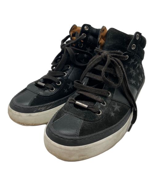 JIMMY CHOO（ジミーチュウ）JIMMY CHOO (ジミーチュウ) ハイカットスニーカー ブラック サイズ:40の古着・服飾アイテム