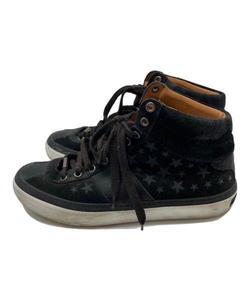 JIMMY CHOO（ジミーチュウ）JIMMY CHOO (ジミーチュウ) ハイカットスニーカー ブラック サイズ:40の古着・服飾アイテム