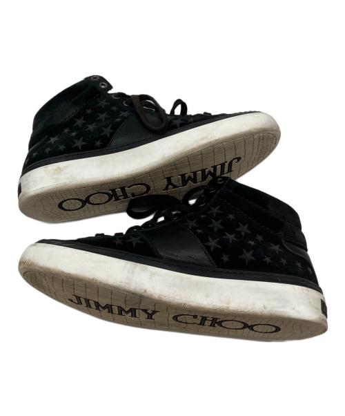 JIMMY CHOO（ジミーチュウ）JIMMY CHOO (ジミーチュウ) ハイカットスニーカー ブラック サイズ:40の古着・服飾アイテム