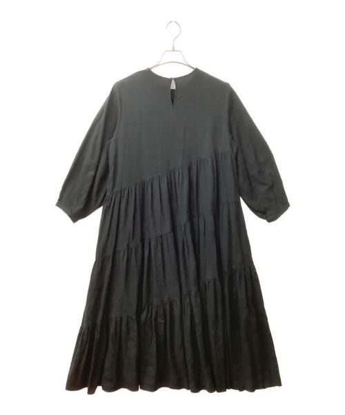 Curensology（カレンソロジー）Curensology (カレンソロジー) フローティアードワンピース ブラック サイズ:36の古着・服飾アイテム