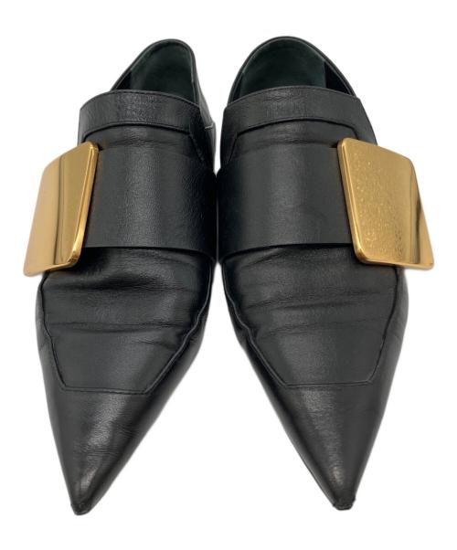 JIL SANDER（ジルサンダー）JIL SANDER (ジルサンダー) ポインテッドトゥパンプス ブラック サイズ:35の古着・服飾アイテム