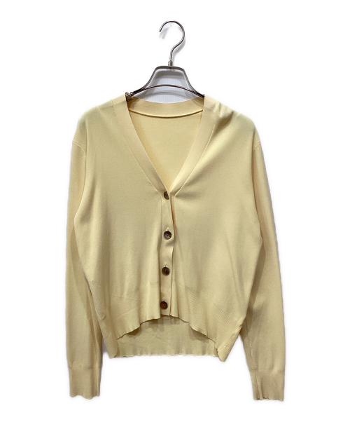 SOEJU（ソージュ）SOEJU (ソージュ) Vネックショートニットカーディガン イエロー サイズ:Freeの古着・服飾アイテム