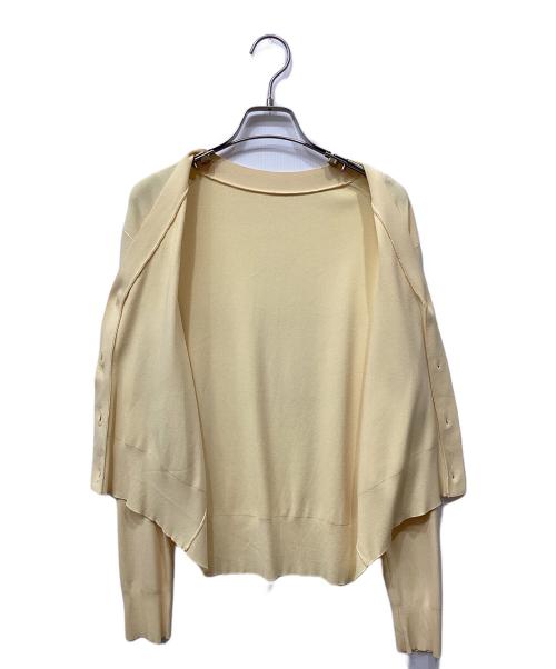 SOEJU（ソージュ）SOEJU (ソージュ) Vネックショートニットカーディガン イエロー サイズ:Freeの古着・服飾アイテム