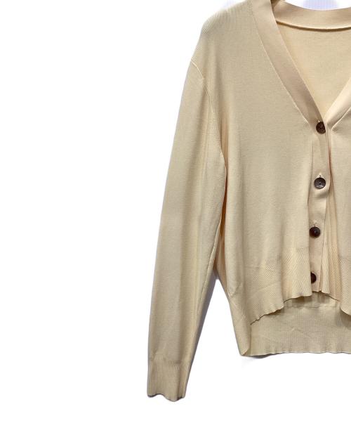 SOEJU（ソージュ）SOEJU (ソージュ) Vネックショートニットカーディガン イエロー サイズ:Freeの古着・服飾アイテム