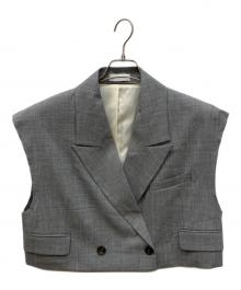 MAISON SPECIAL（メゾンスペシャル）の古着「Cut-off Short Gilet カットオフショートジレ」｜グレー